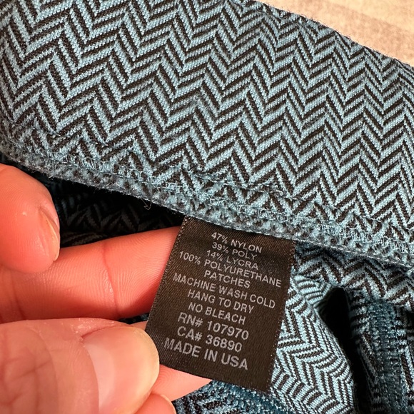 Kerrits Women’s Fleece Lite Chevron Equestrian Breeches Blue/Black (Size S) - Picture 8 of 11